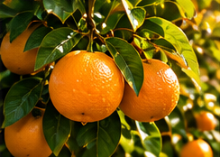 Kinnow fruit growing on a tree